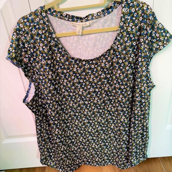 Emaline Blue Green Top Size 2X - Picture 1 of 5